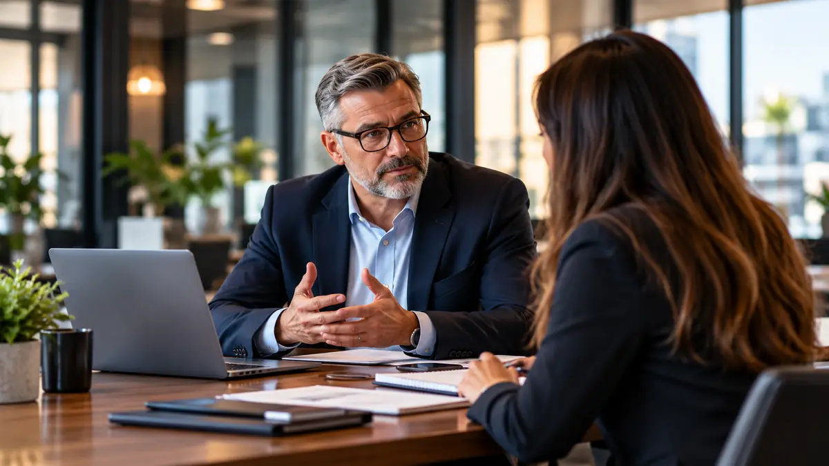 Advisor discussing franchise funding with an entrepreneur